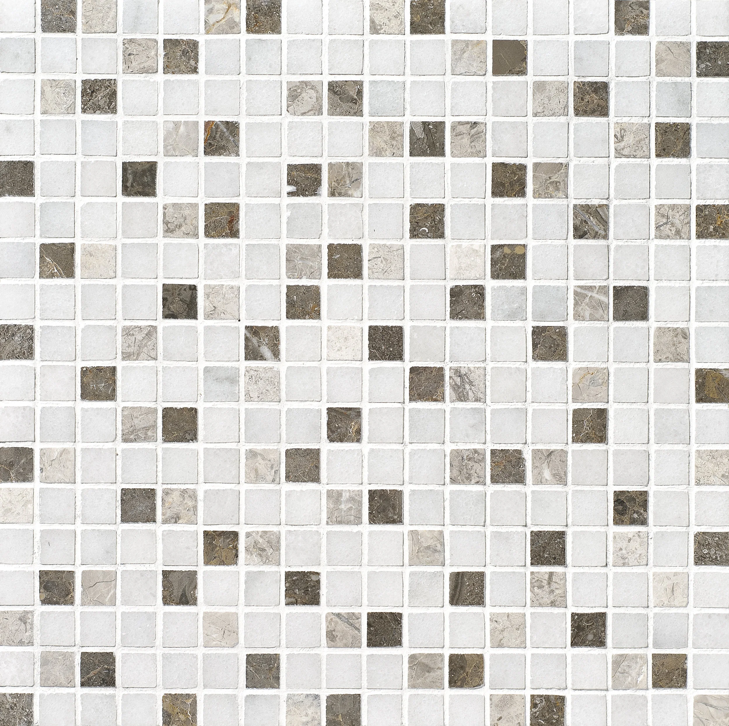 MS01154 avalon modern blend polished 5/8”x5/8” 12”x12” sheets