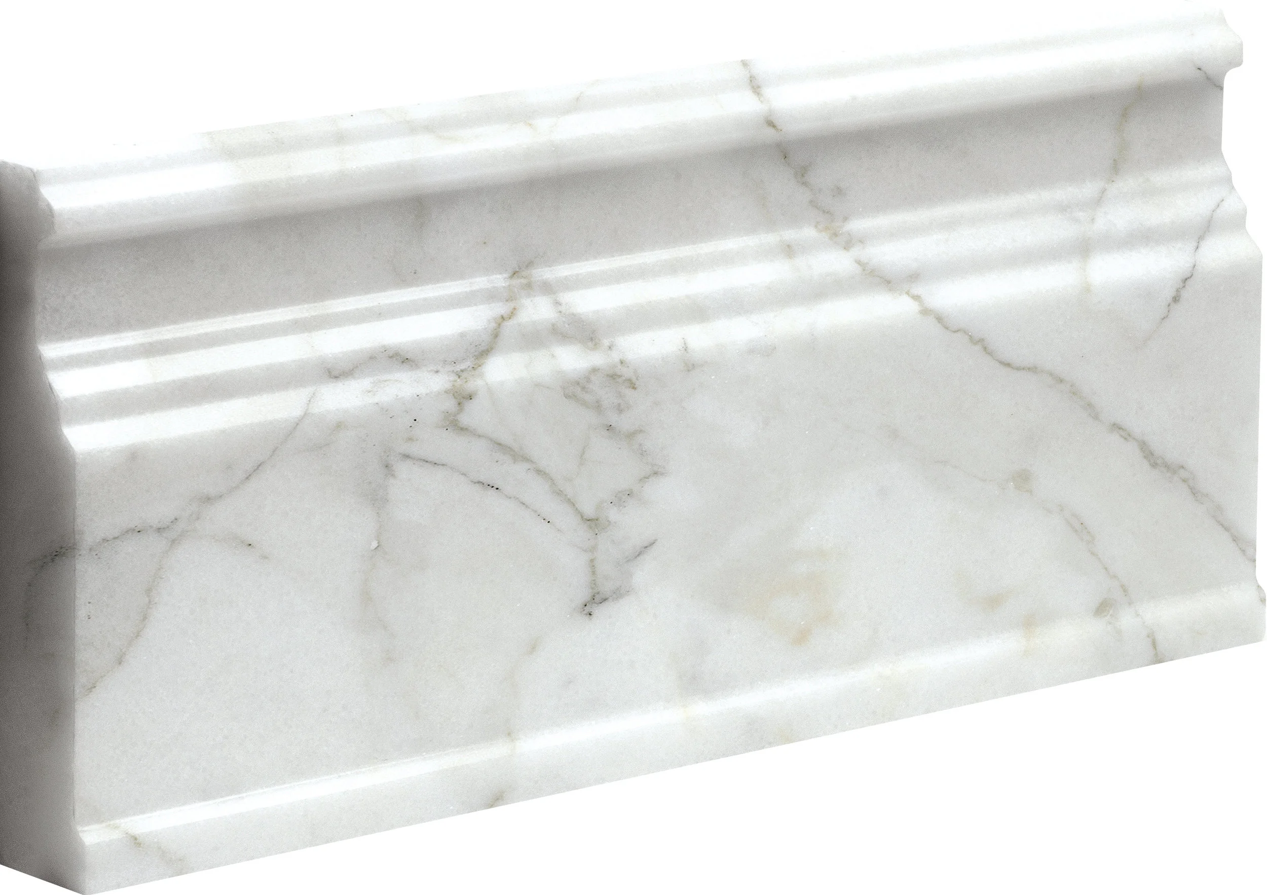 ML90056 calacatta gold polished modern base molding 5 1/16”x12”x15/16”