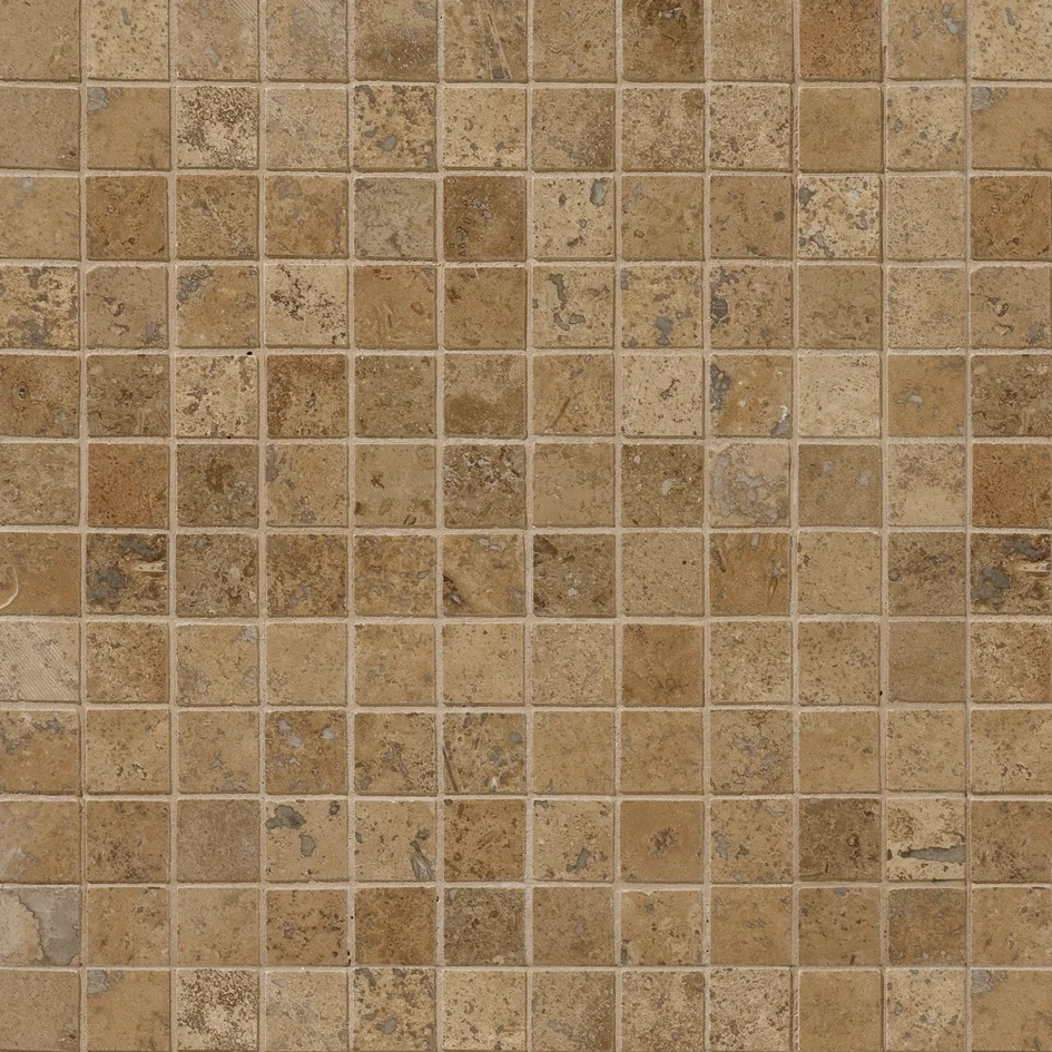 MS00717 walnut dark honed & filled 1”x1” 12”x12”x3/8” sheets