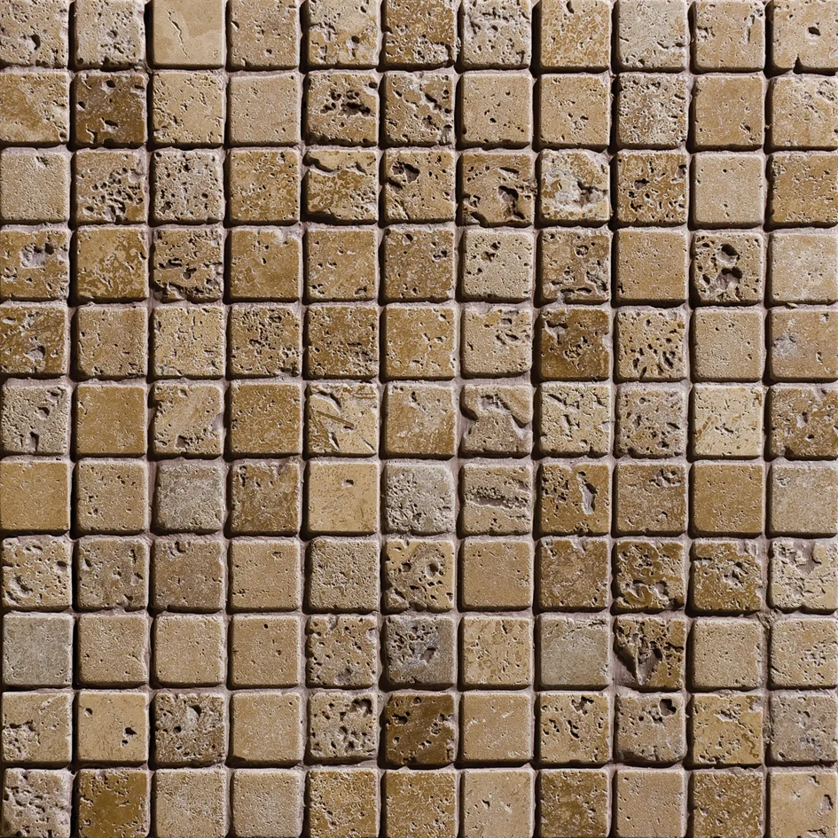 MS01028 walnut dark tumbled 1”x1” 12”x12”x3/8” sheets