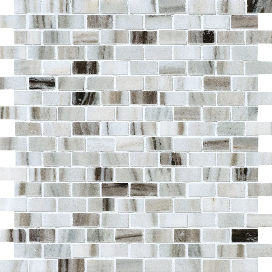 MS00802 verona polished 5/8”x1 1/4” staggered 12”x12”x3/8” sheets