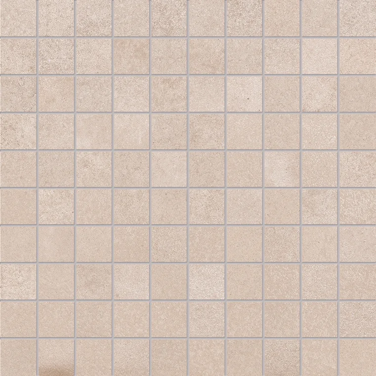 1" x 1" Mesh Mosaic Ivory Concrete