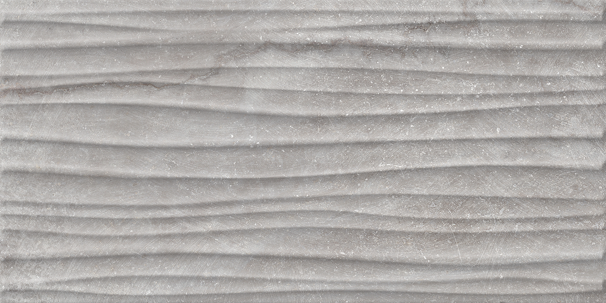 12" x 24" Silver Decoro Rome