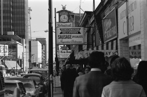 Robson Street, Vancouver, 1970.