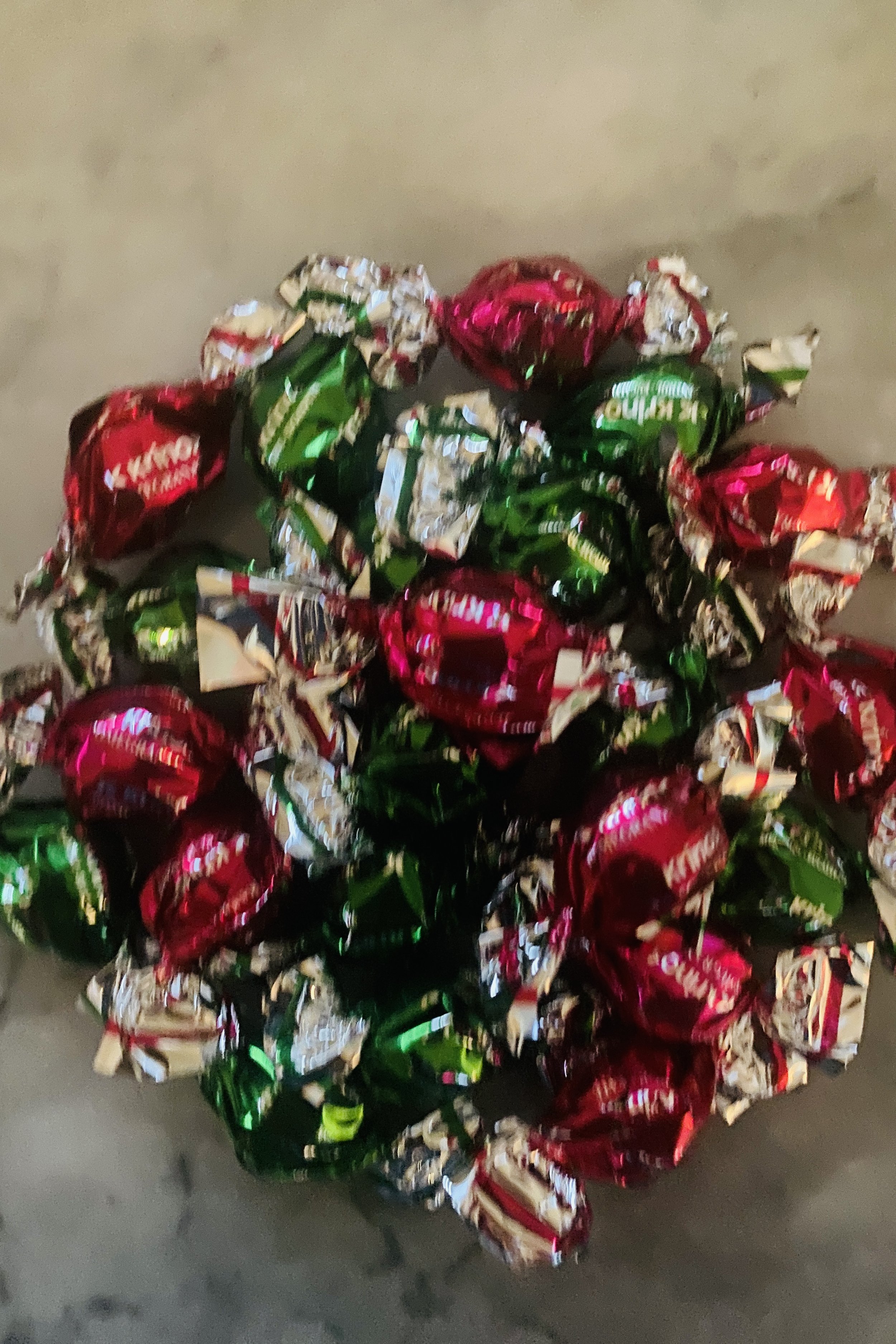 Assorted red and green*