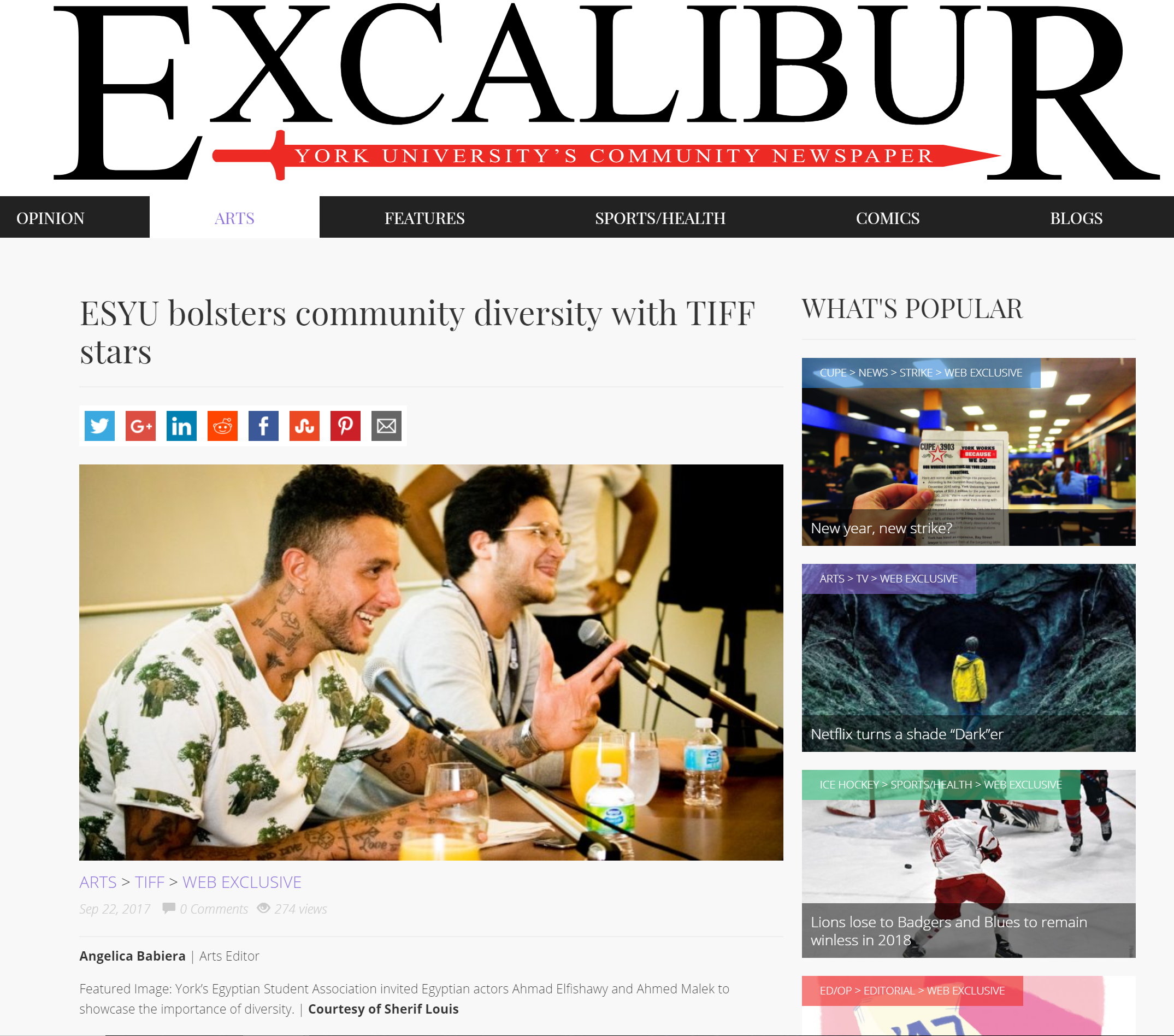 "ESYU Bolsters Community Diversity with TIFF Stars