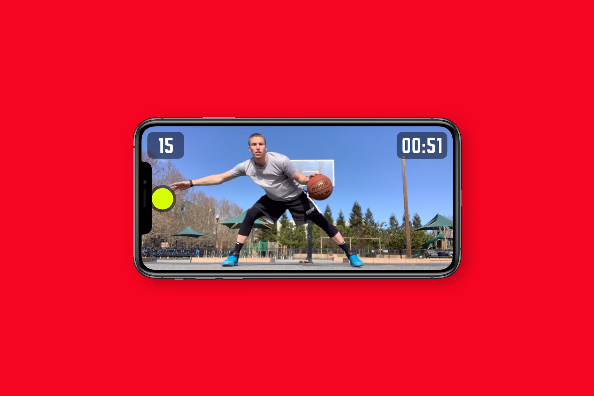 “<br>Just position an iPhone or iPad camera on a basketball court, and AI recognizes the rim, counts your swishes and lets you compete with players around the world. 