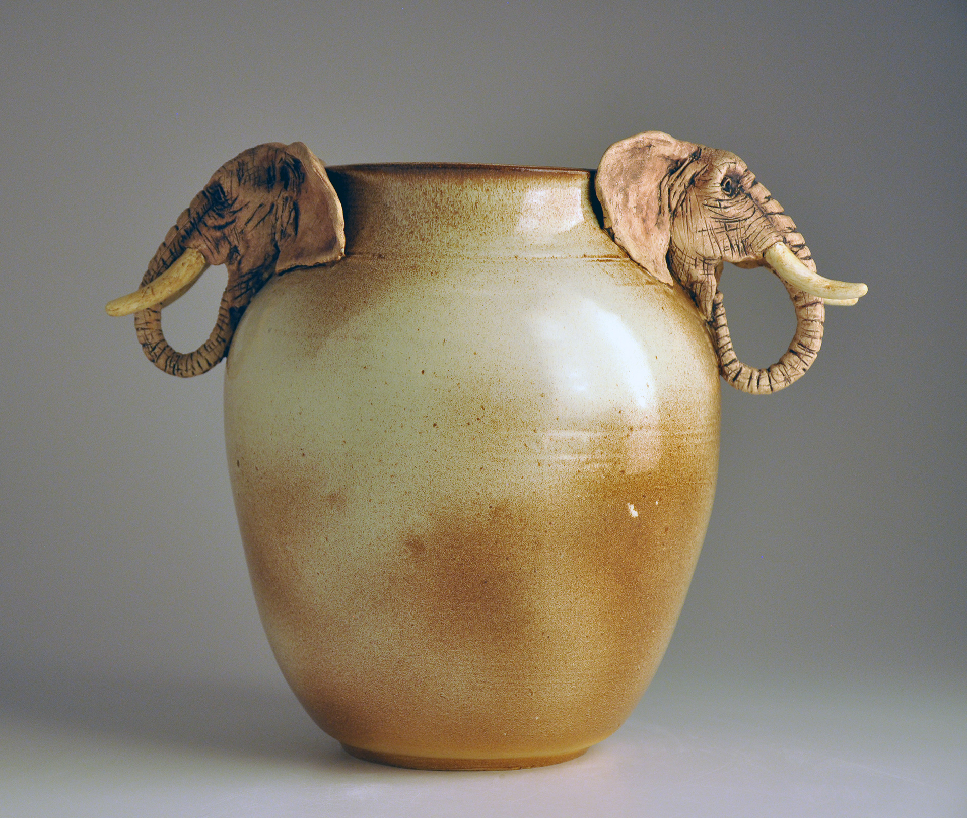 sprayed elephant vase