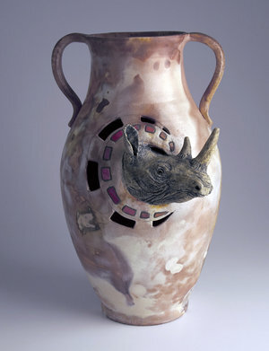  saggar rhino vase 