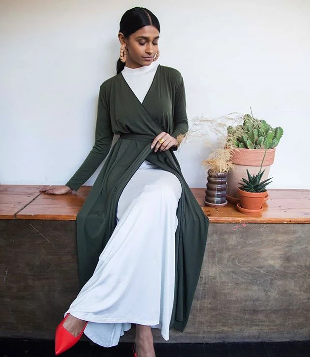 🔥Hot Savings🔥Olive Wrap Dress only $35!! Plus save 20% on everything, YES! everything. Shop dresses and much more now @louellashop.com. #louellalove #summersale2018