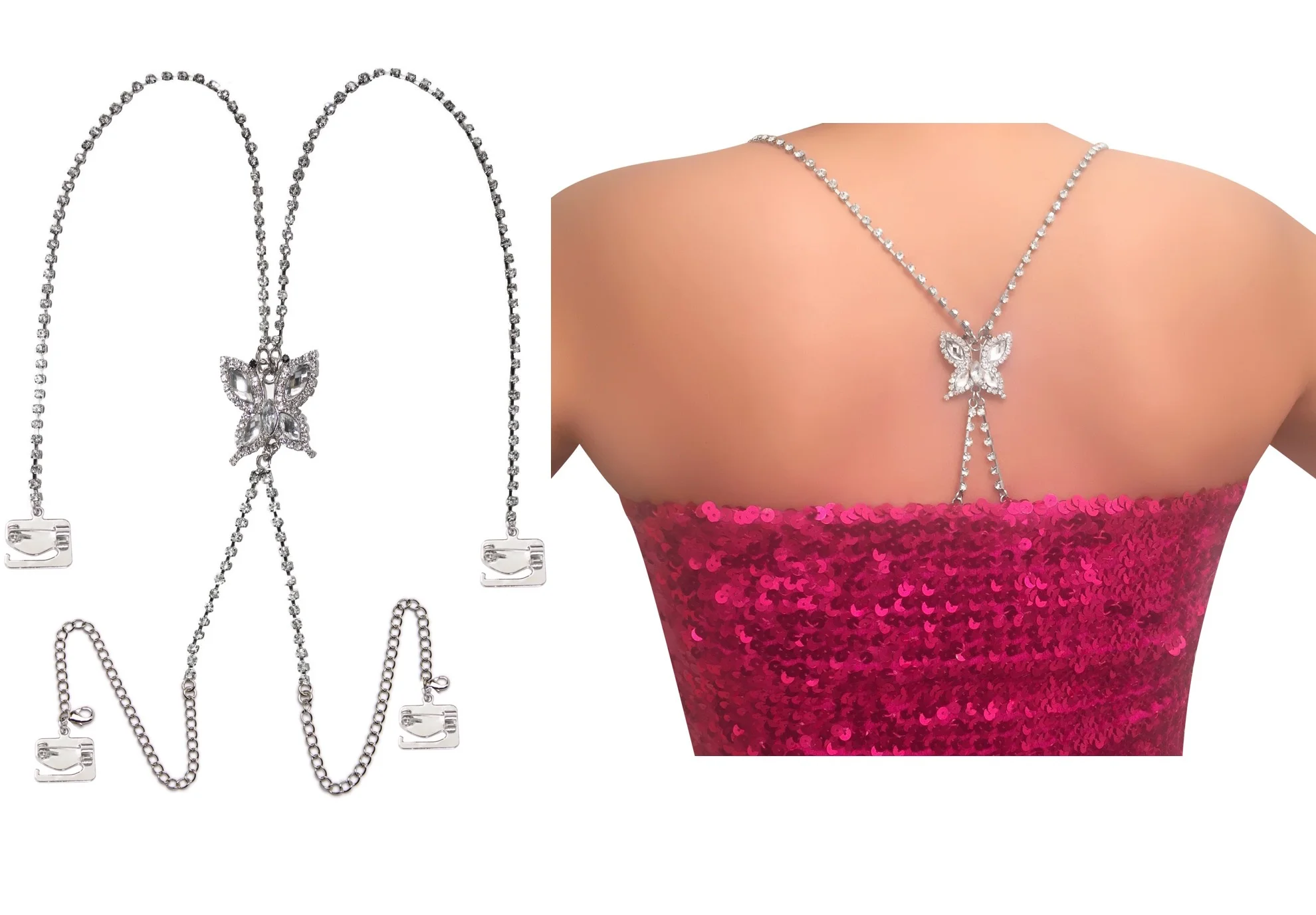 Decorative-replacement-rhinestone-Bella-Luxury-Bra-Straps-Bella's Lingerie