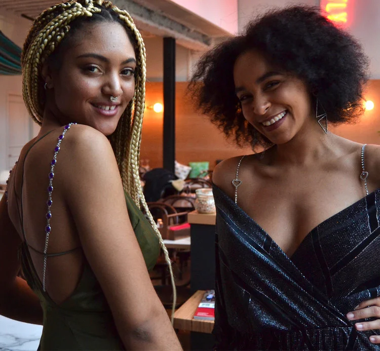 Pin Straps' no sewing, non-slip, Purple and Heart Crystal Rhinestone Straps