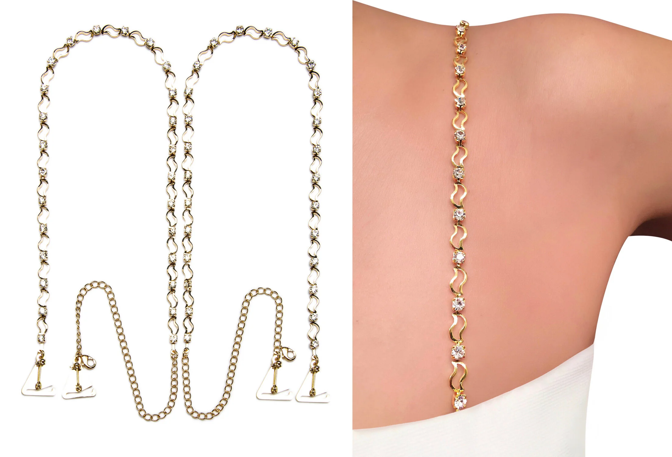 Bella Pin Straps Collection — Bella's Lingerie Pin Straps, Rhinestone