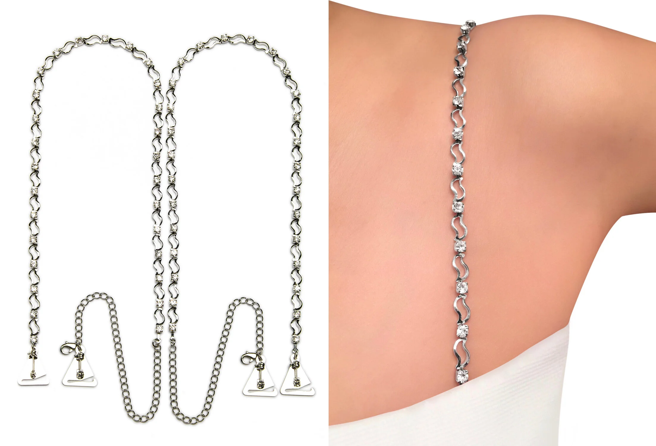 Bella Pin Straps Collection — Bella's Lingerie Pin Straps, Rhinestone