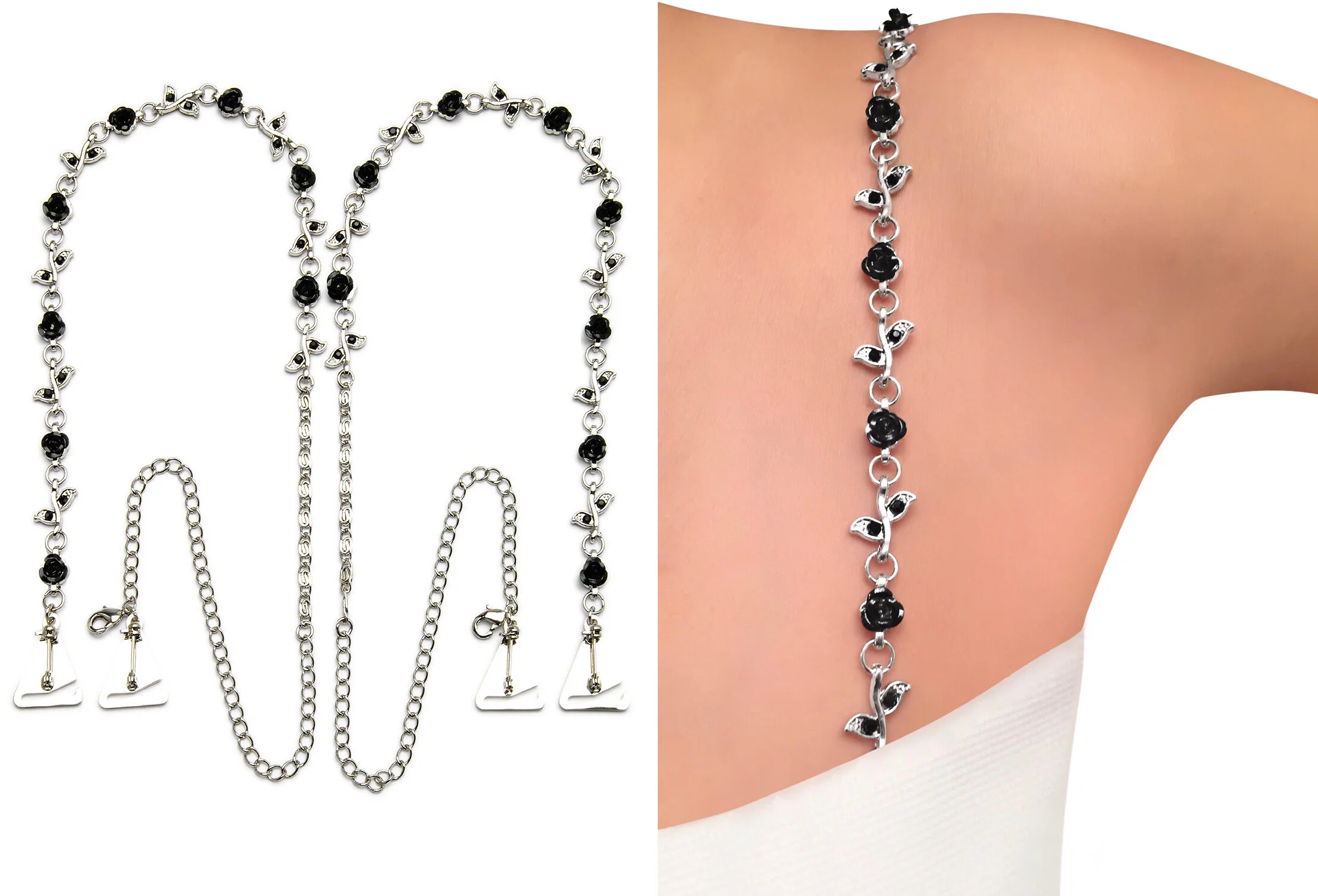 Bella Pin Straps Collection — Bella's Lingerie Pin Straps, Rhinestone