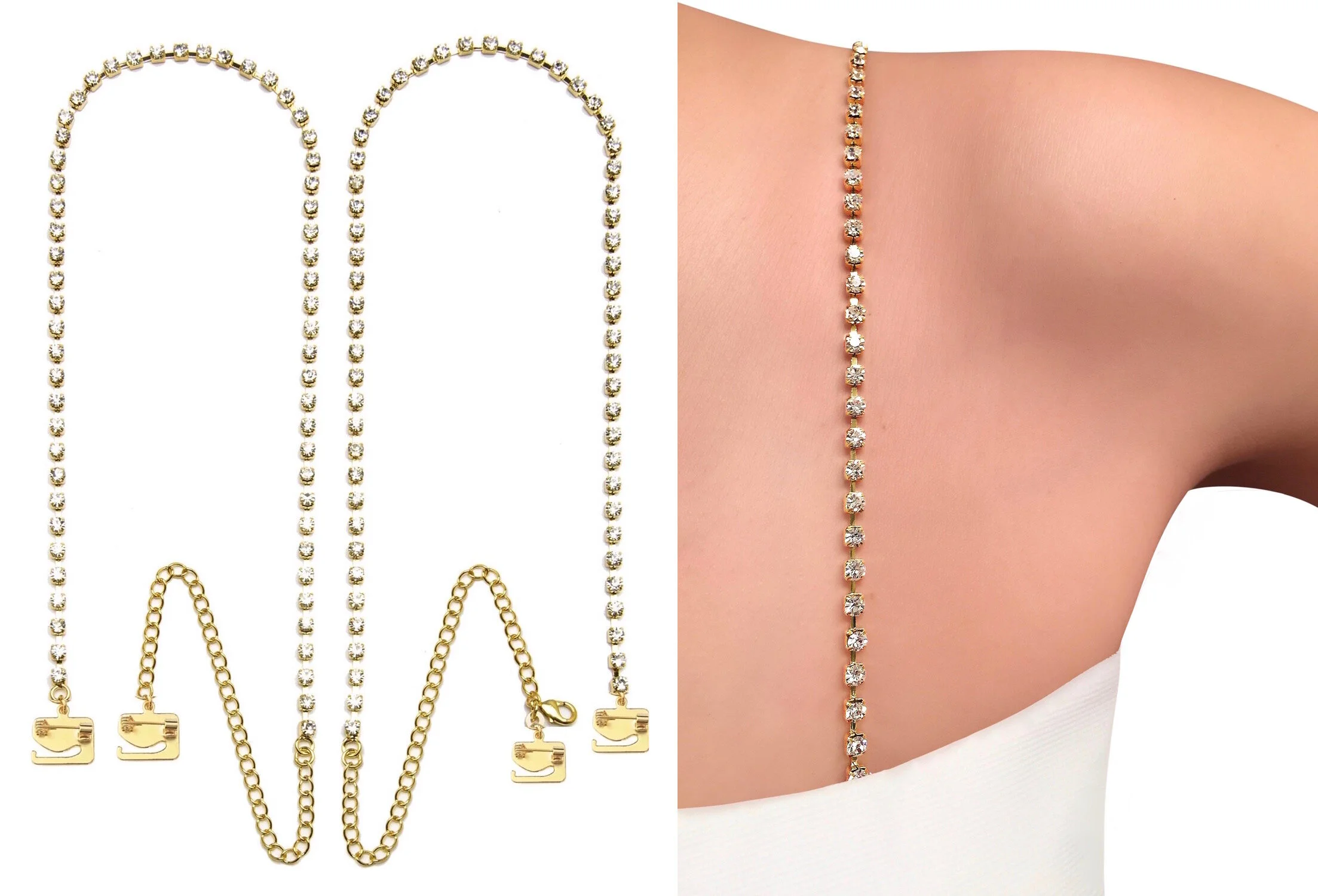 Bella Pin Straps Collection — Bella's Lingerie Pin Straps, Rhinestone