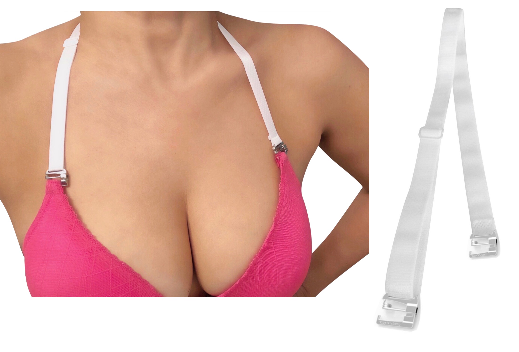 White Halter Bra Strap