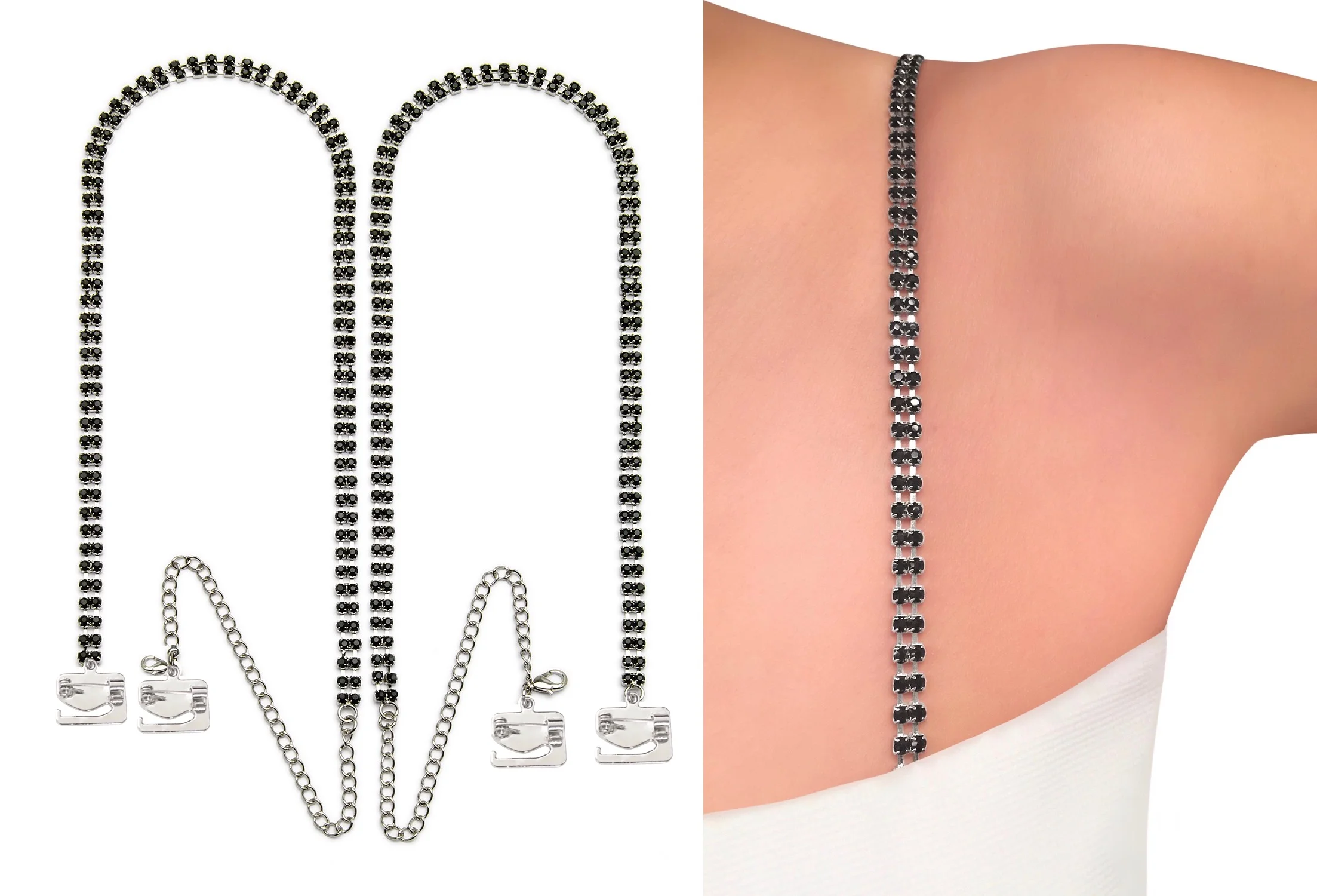 Bella Pin Straps Collection — Bella's Lingerie Pin Straps, Rhinestone