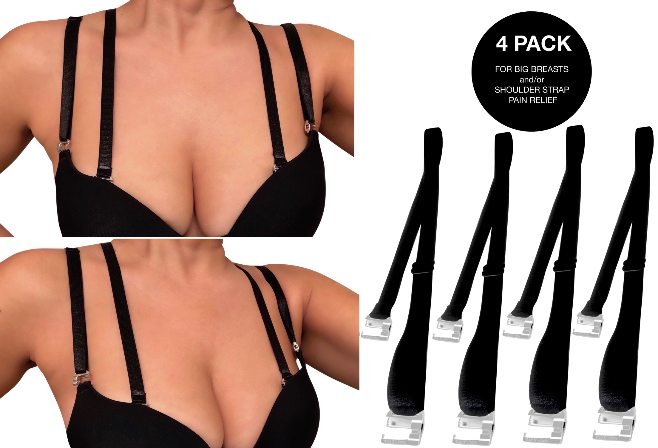 Women replacement plus size big breasts shoulder bra straps