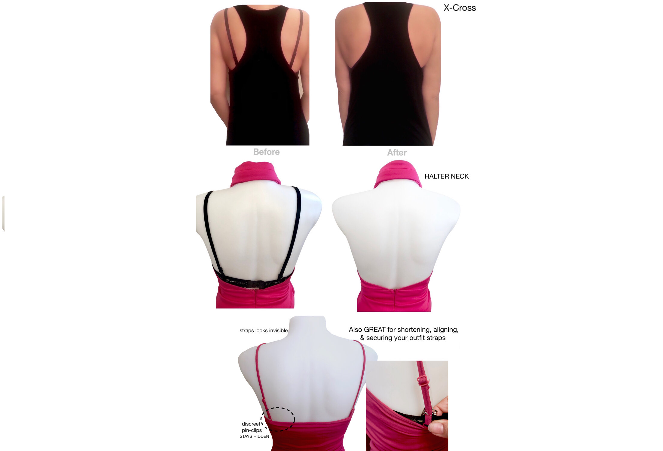 sourcingmap Non-Slip Clear Bra Straps Replacement Invisible Transparent Bra Shoulder Straps 