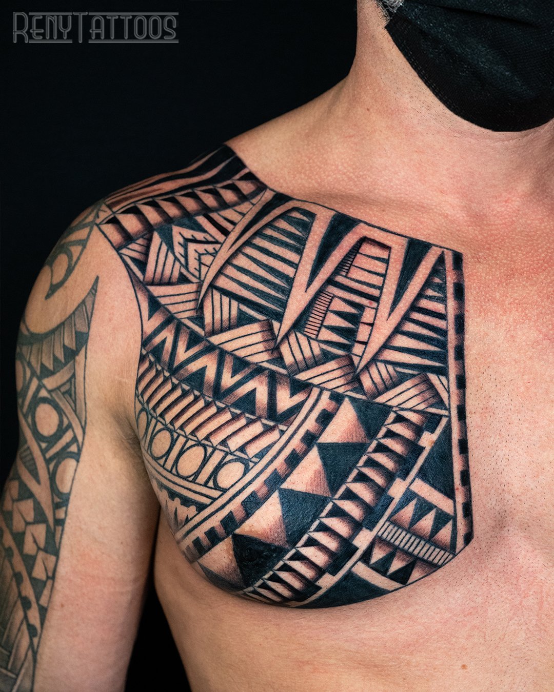 Tribal Tattoo Chest Vector Art Design Stock Vector Royalty Free 601917158   Shutterstock