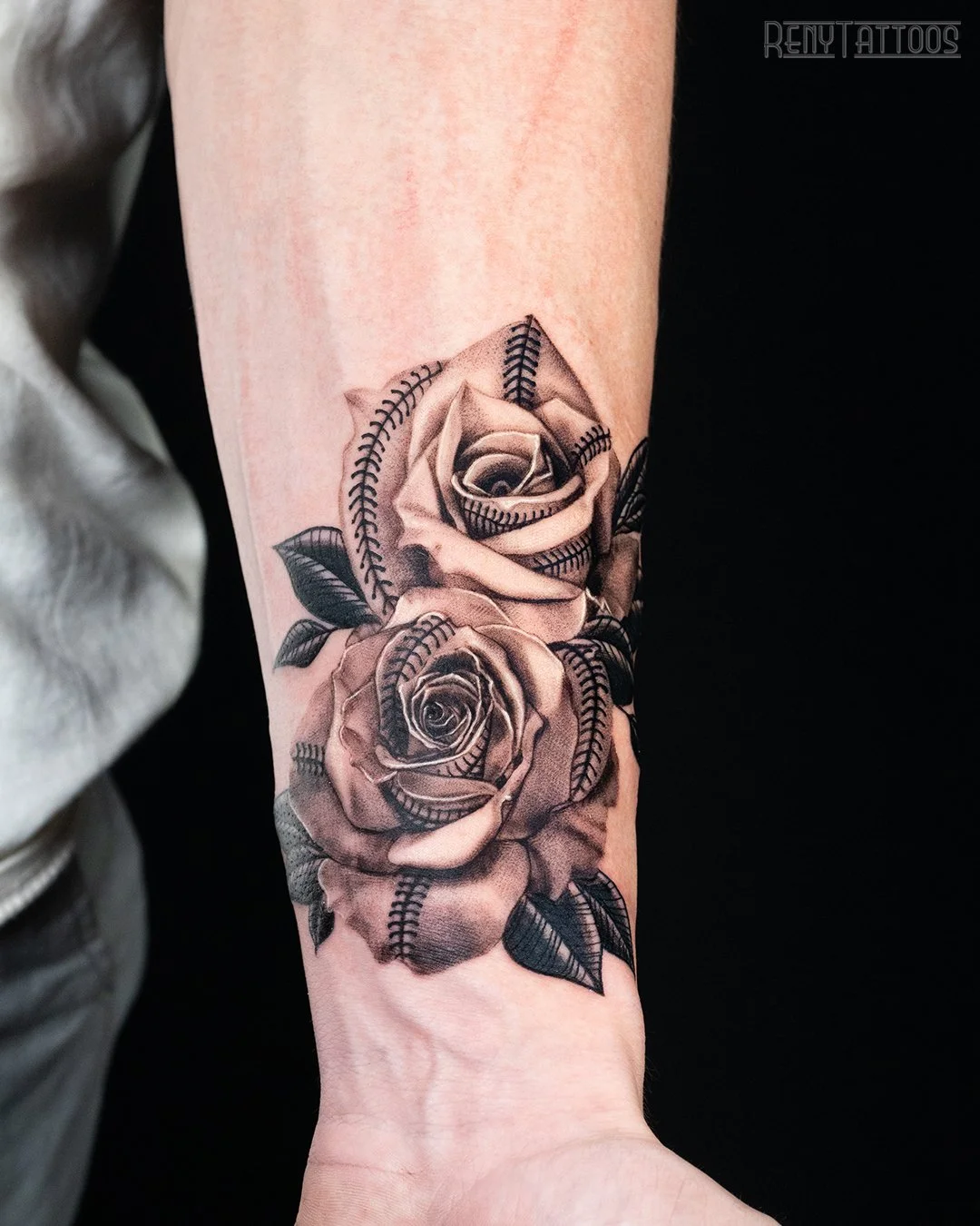 RenyTattoos — Black and Grey Floral Tattoos