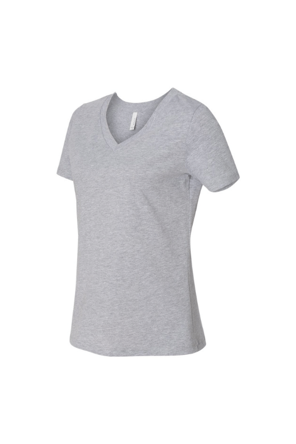 Bella + Canvas - Women’s Relaxed Jersey Short Sleeve V-Neck Custom Screenprinted T-Shirt - 6405