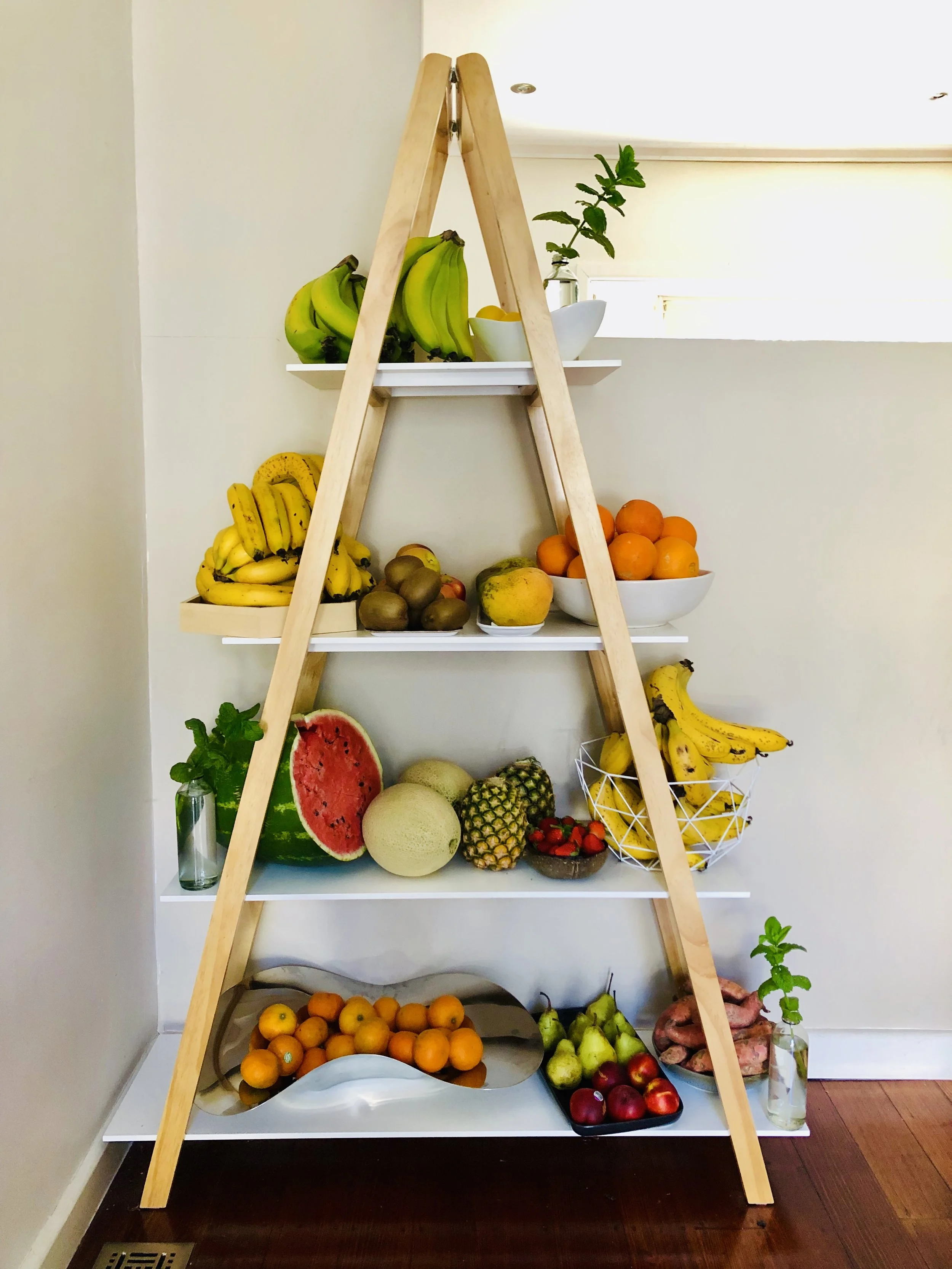 All the fruit and I keep it on display so it’s accesible to Hunter