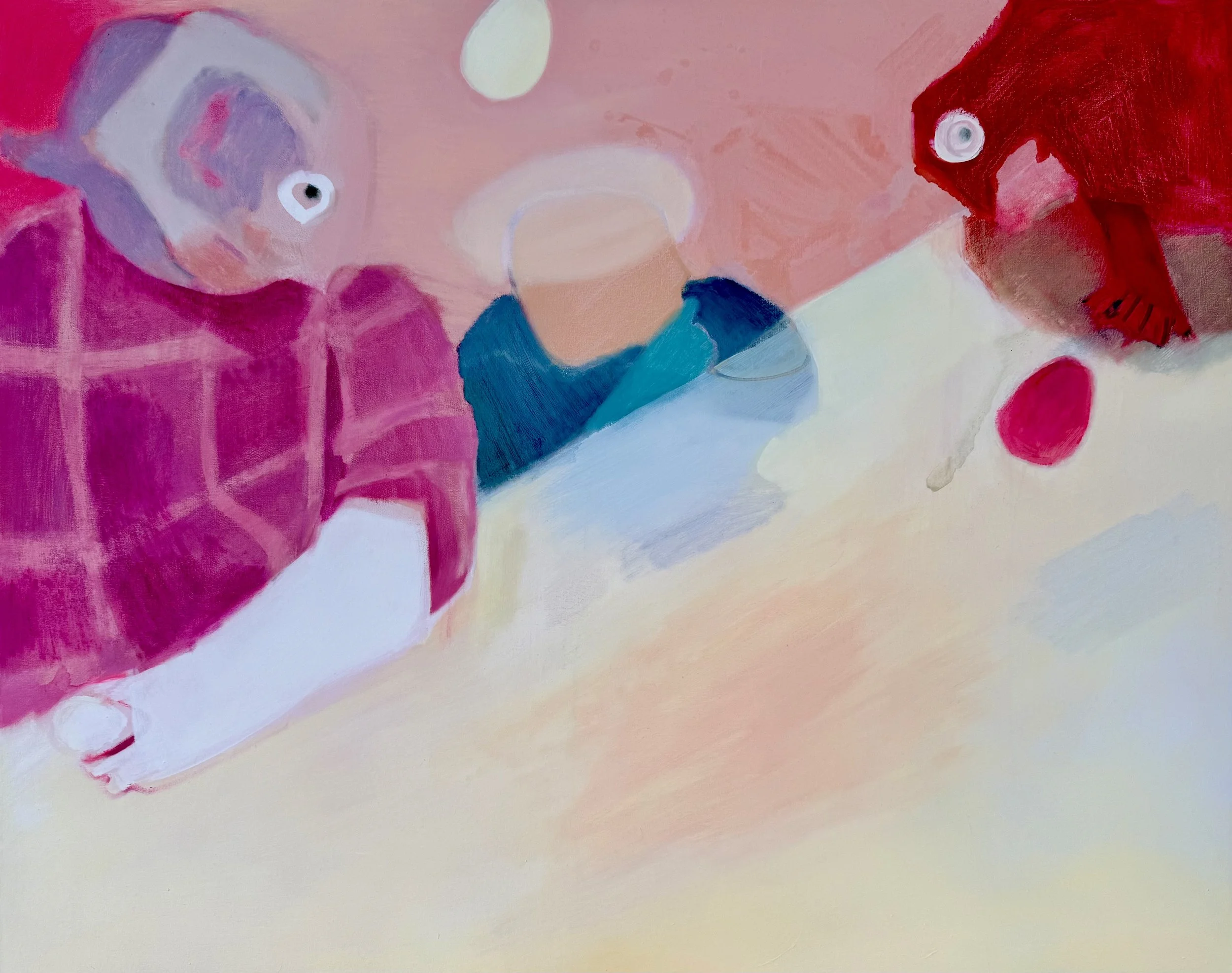 "Inevitable Fractures"
oil on canvas
40 x 50 inches
2026