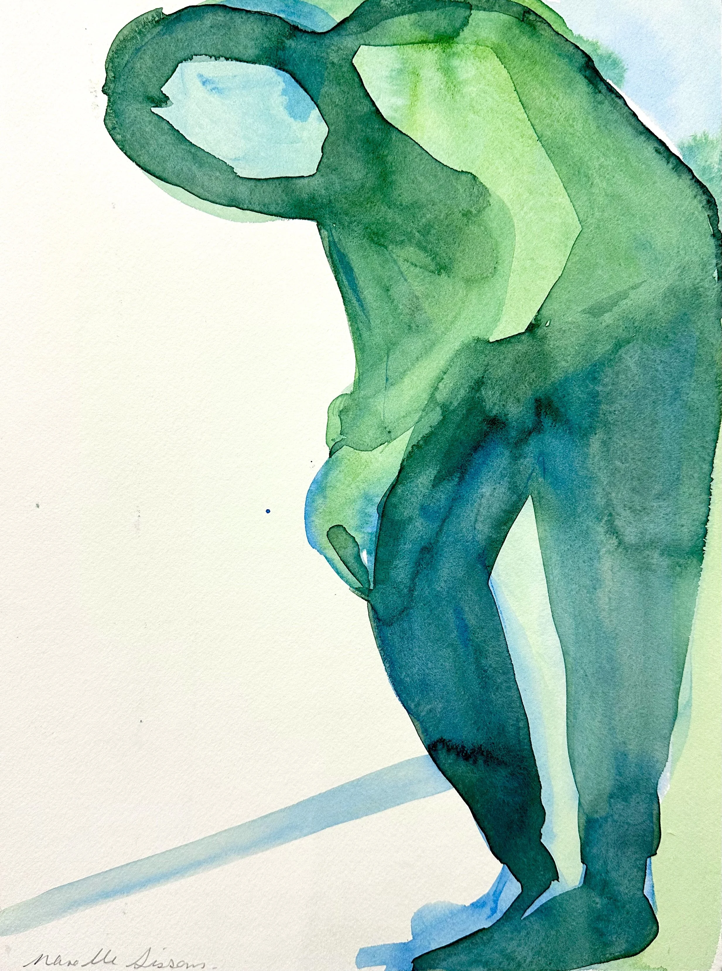 Watercolor on paper -
 16" x 12"