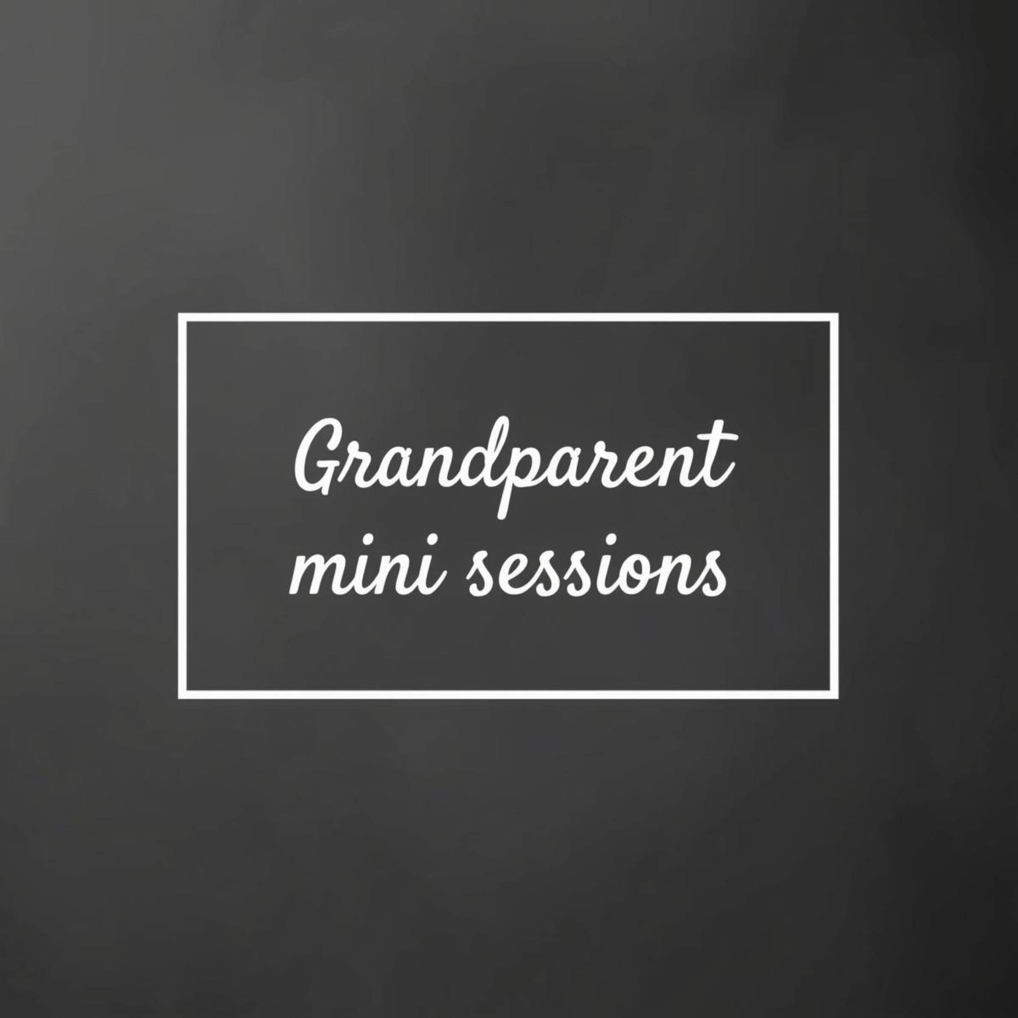 Grandparent Mini Sessions 🤍

📅 Saturday, March 21 -  Only 2 spots left 
📅 Sunday, March 22

These short &amp; sweet sessions are perfect for updated portraits, meaningful gifts, and preserving this beautiful season of life.

💲 $215
Spots are limi