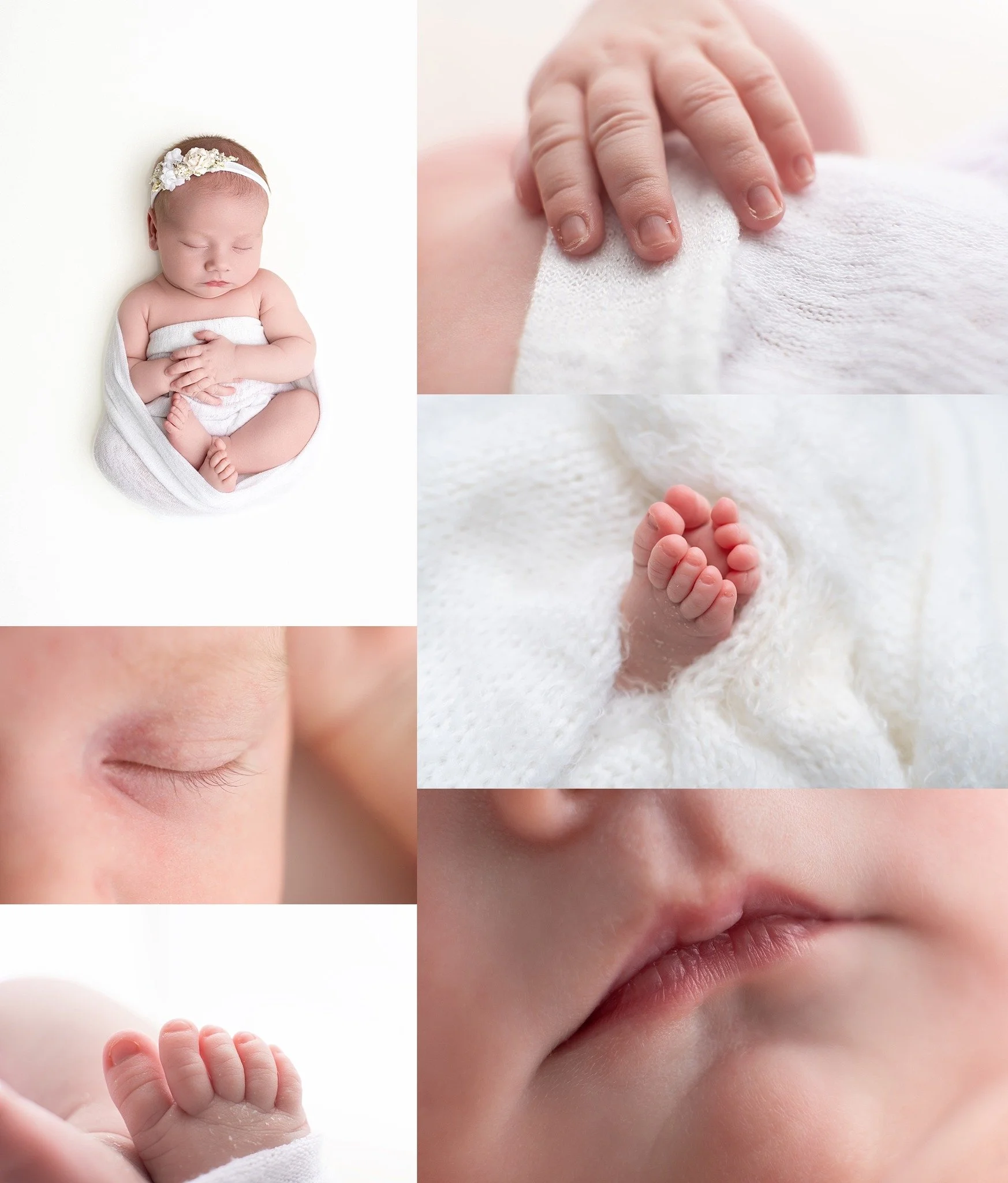 Those little fingers, tiny toes, delicate eyelashes, and sweet baby lips change so quickly in the first few weeks of life. That's why I love capturing not only beautiful portraits, but all the tiny details that tell your baby's story.

Because one da