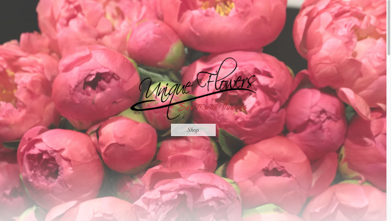 www.uniqueflowersnj.com - landing page