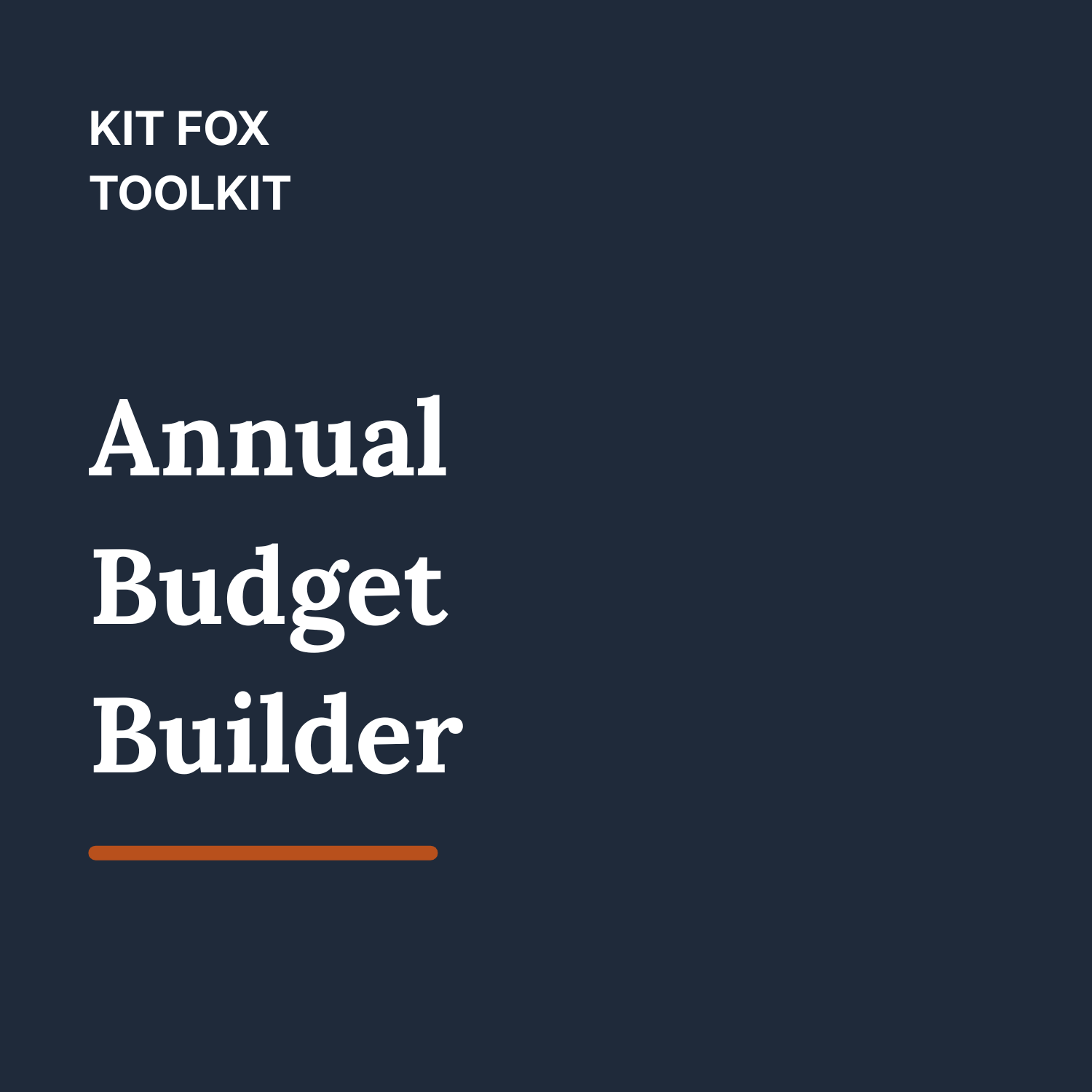 Annual Budget Builder