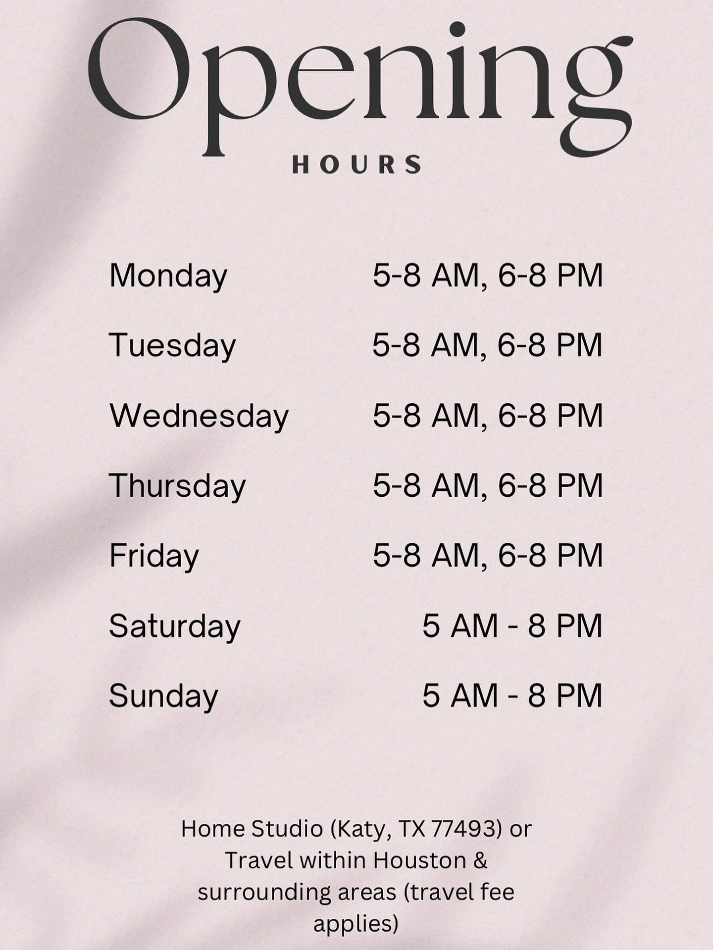 ✨ Exciting Update ✨

I&rsquo;ve been a little inactive due to some big life changes &mdash; I recently started a new full-time job! The good news? I now have weekend availability for makeup bookings! 💄✨

📍 Book at my Katy home studio (77493) or I c