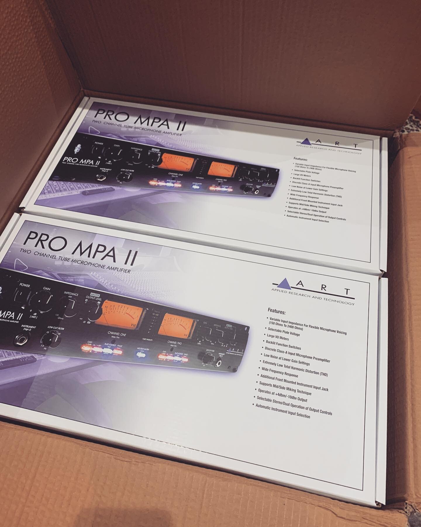 ART Pro Audio stock has landed. All of the studio standards are back in stock and ready to ship. Including the VLA and MPA tube compressor and preamps and the classic V3 Tube preamp. 

#stlproaudio