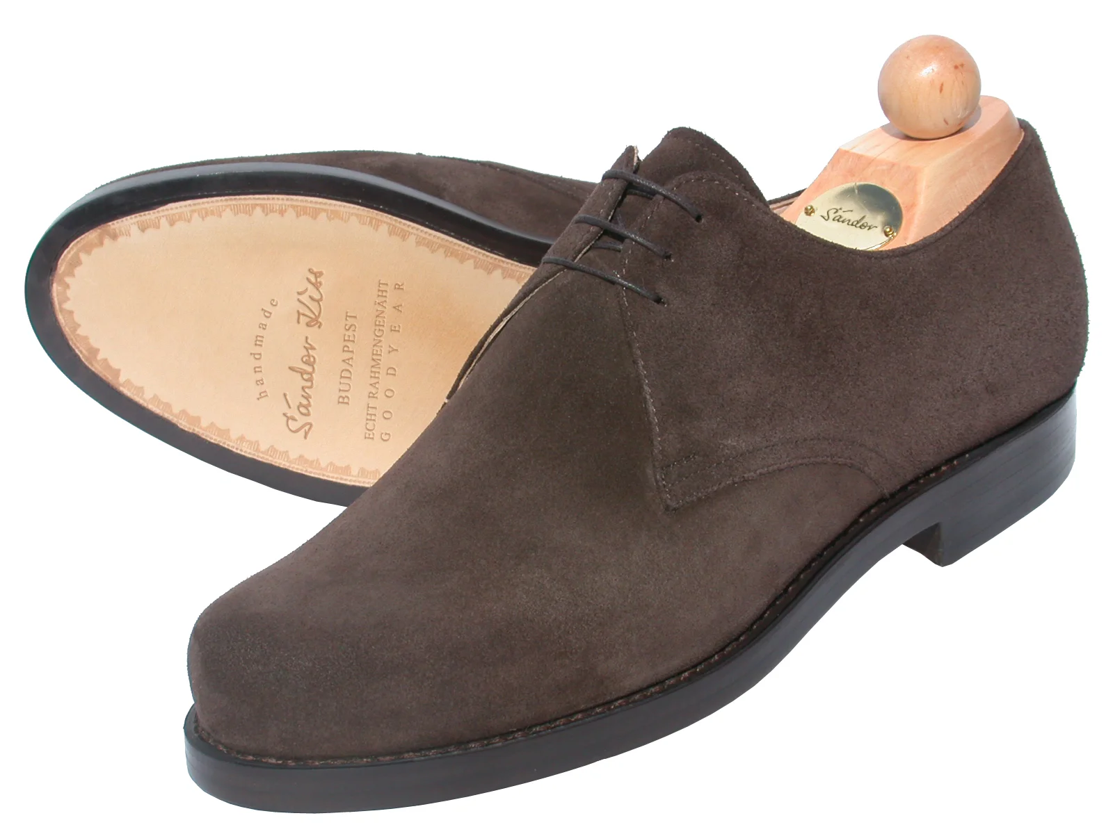 Plain Kalbsvelours dunkelbraun