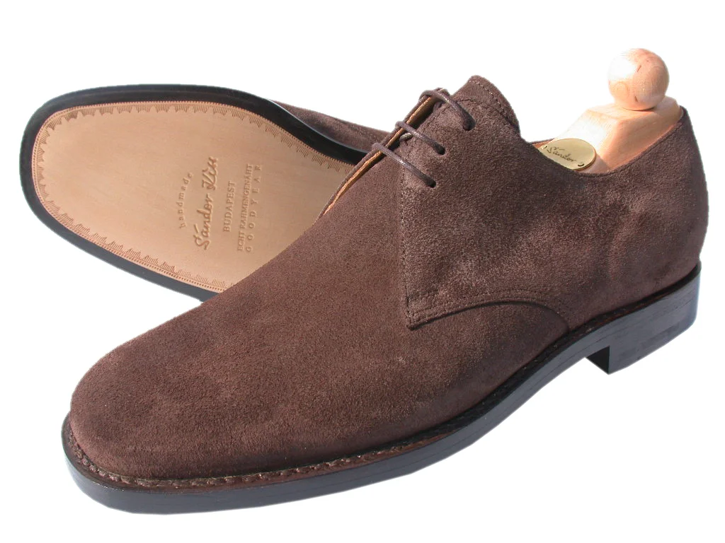 Plain Kalbsvelours dunkelbraun, sportlich