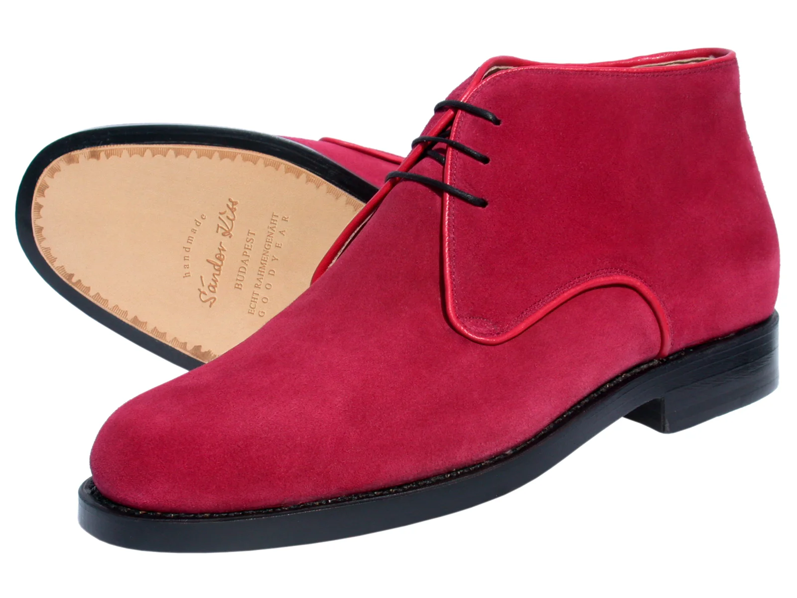 Boot Kalbsvelours rot
