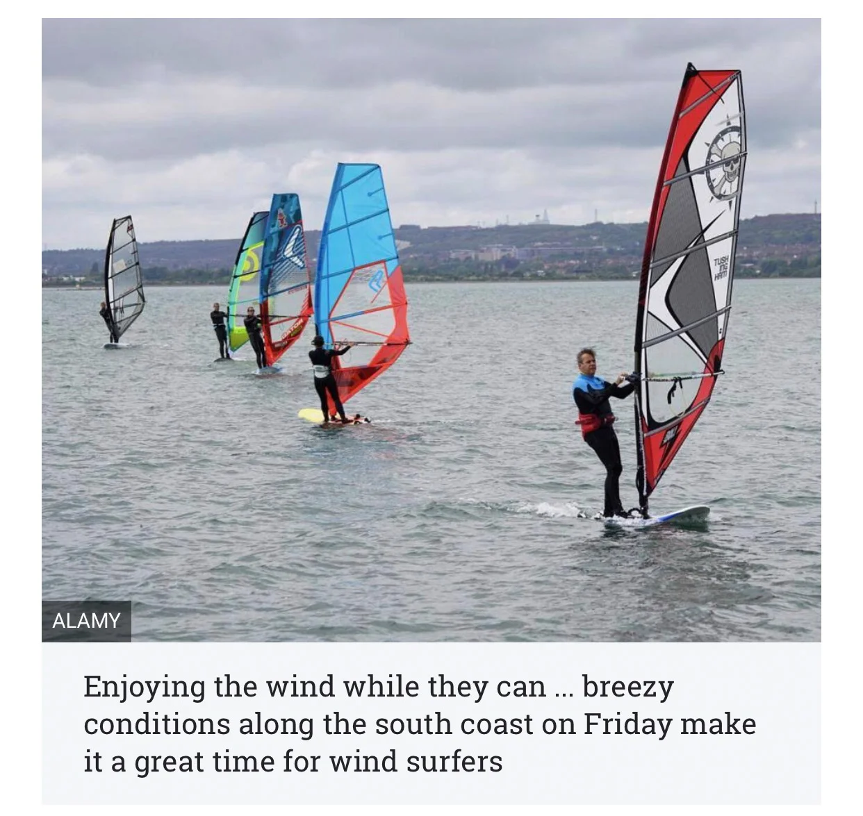 Enjoying the wind while they can