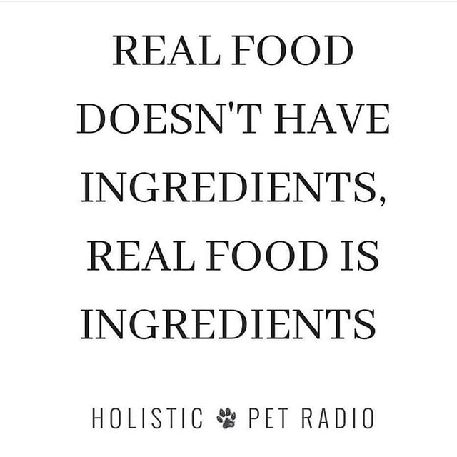 ❤️ if you believe in whole-food nutrition! 🥩🥦🥥
&bull;
&bull;
&bull;
Love this post from Holistic Pet Radio!
