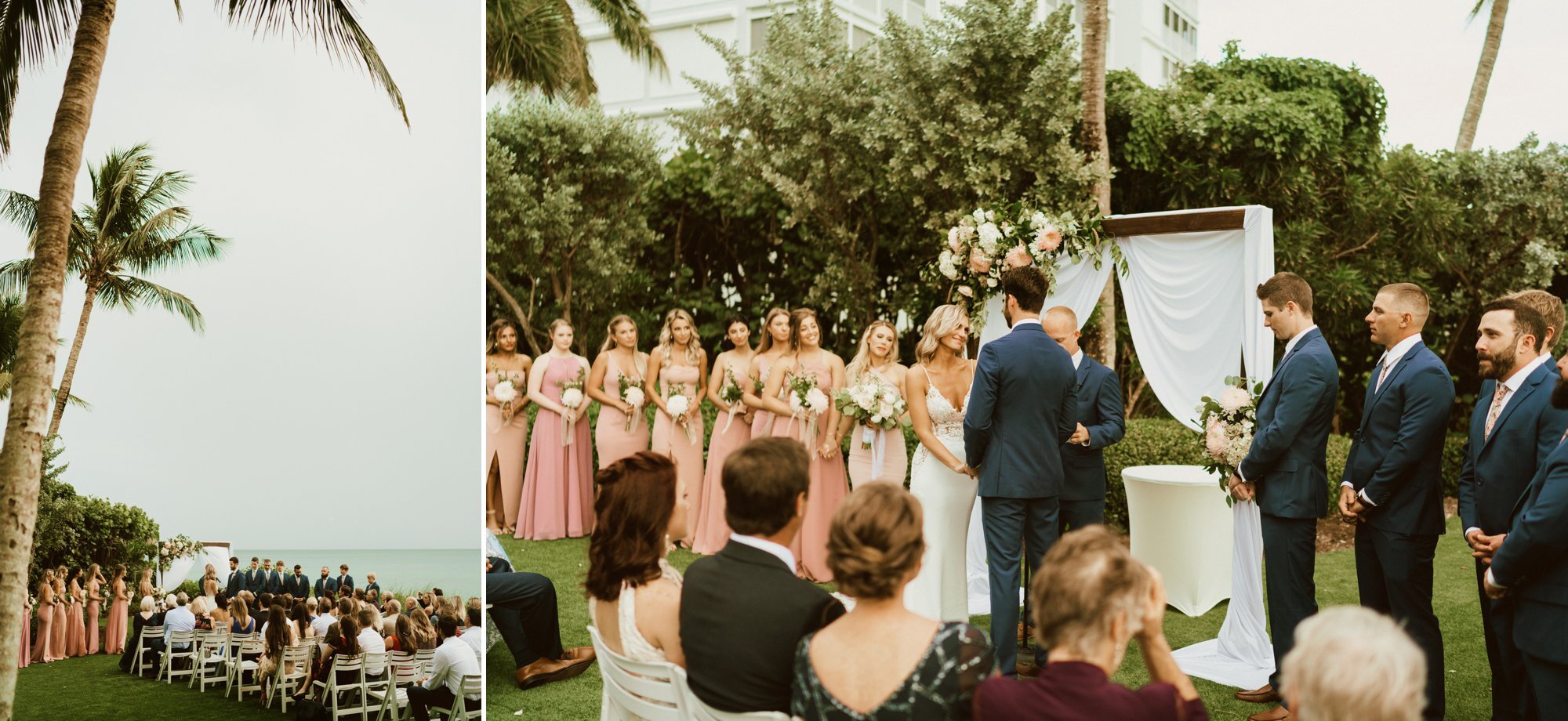 LaPlaya Beach &amp; Golf Resort Wedding Ceremony at Naples beach 