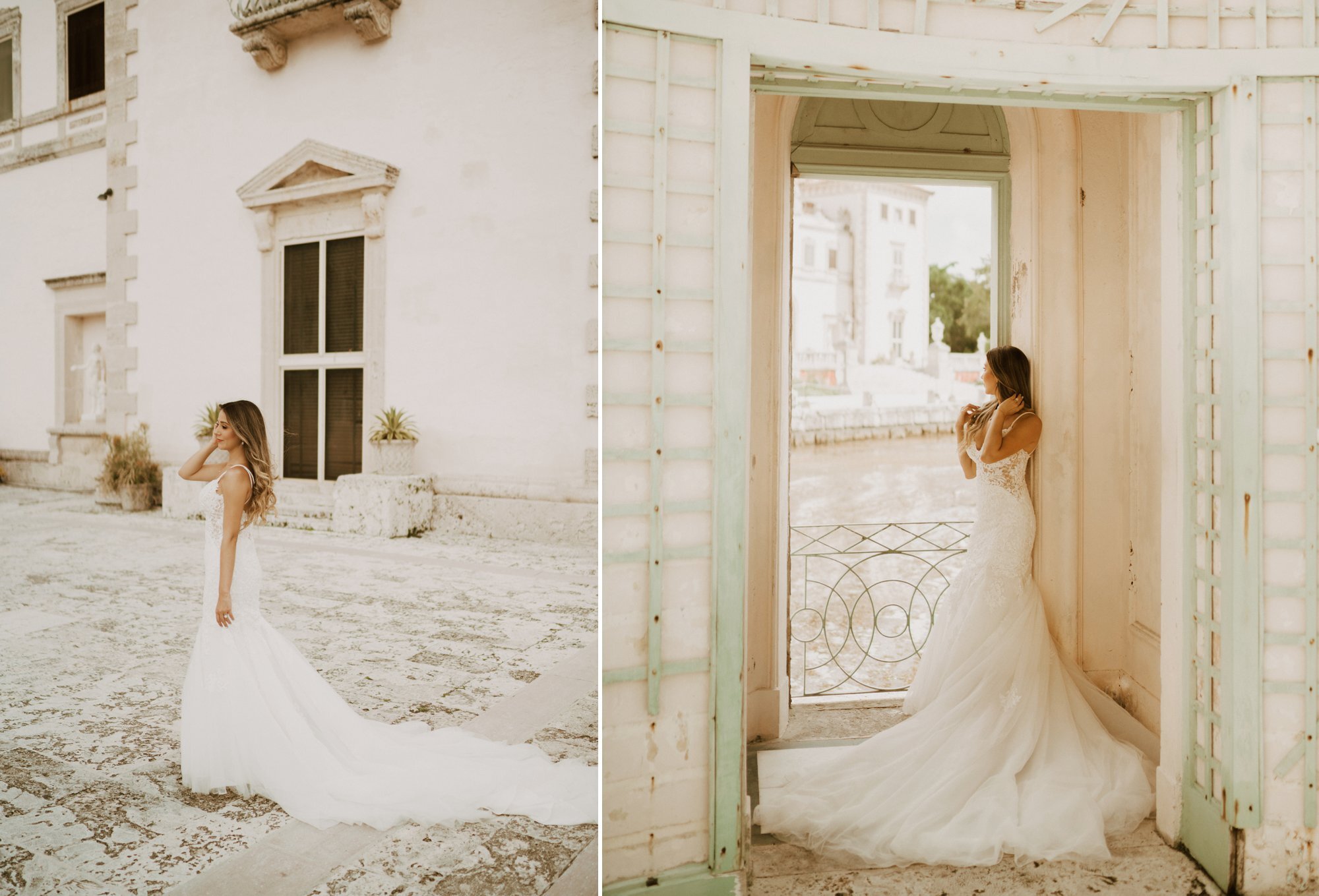 Vizcaya Museum Elopement - Bride in Wedding Dress