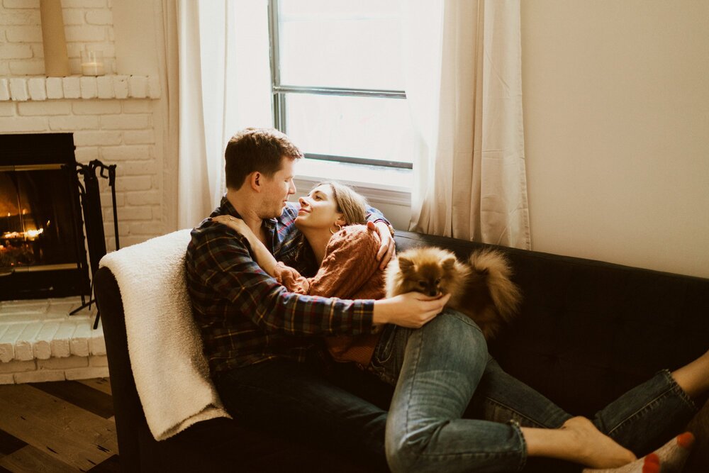 In Home Engagement Photos- Hoboken New Jersey- Michelle Gonzalez Photography- Caitlyn and Jim -191.jpg