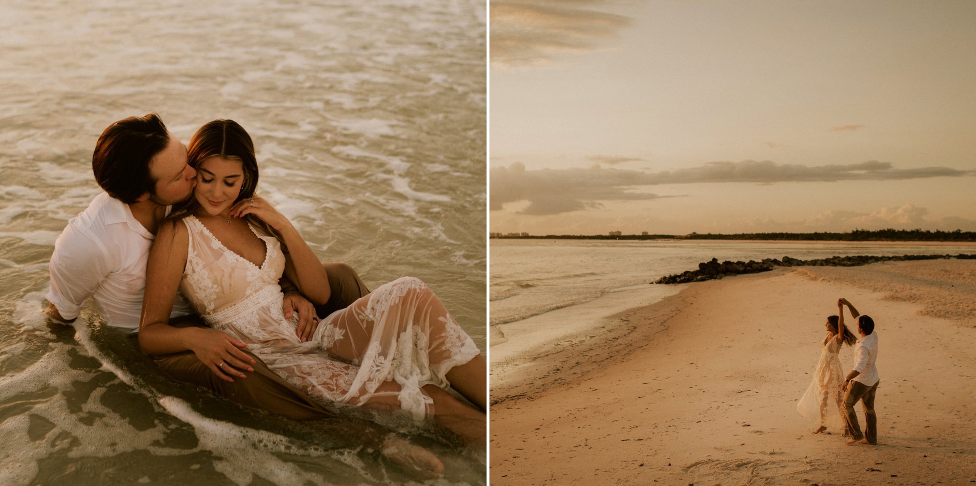 Naples Beach Engagement Photos