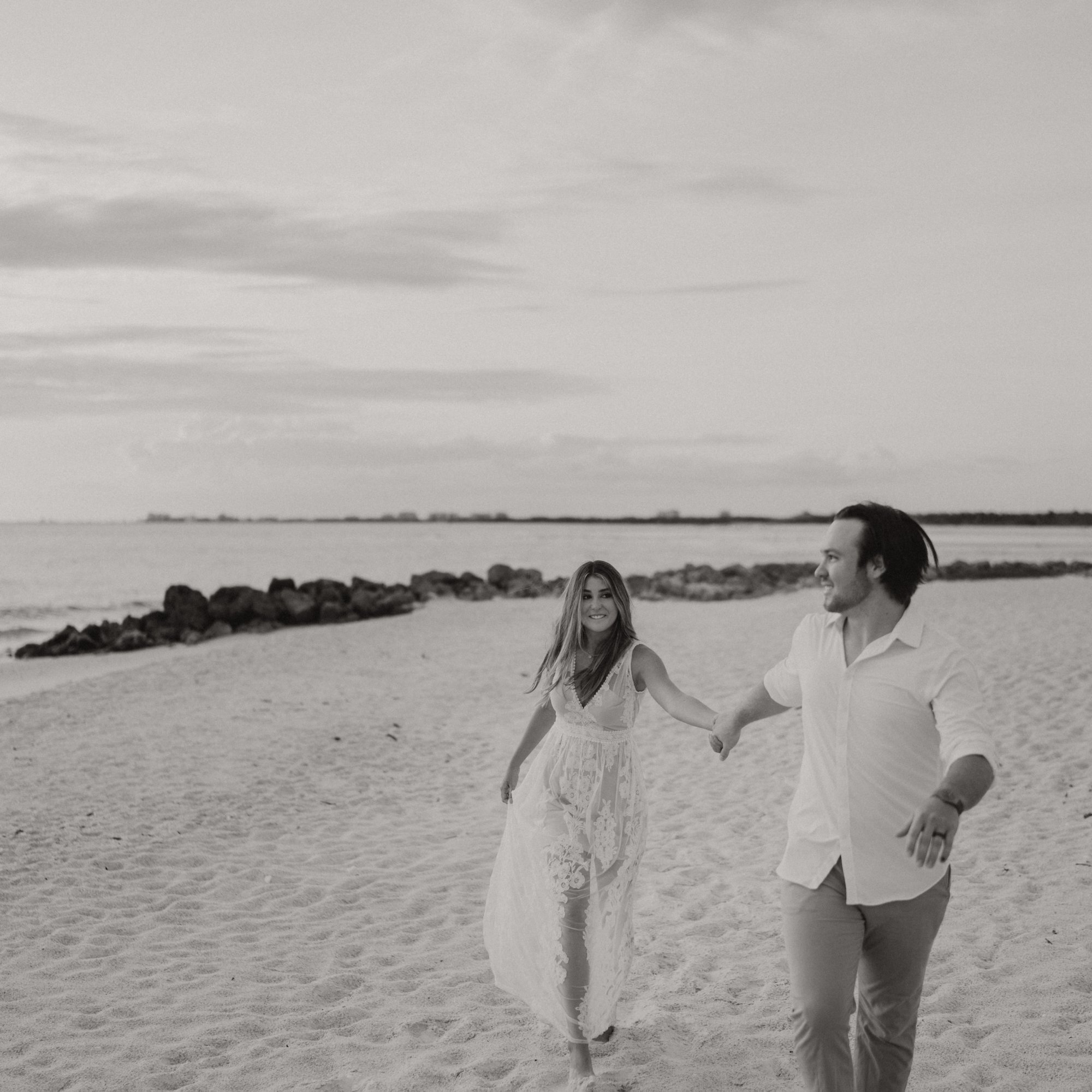 Naples Beach Engagement Photos