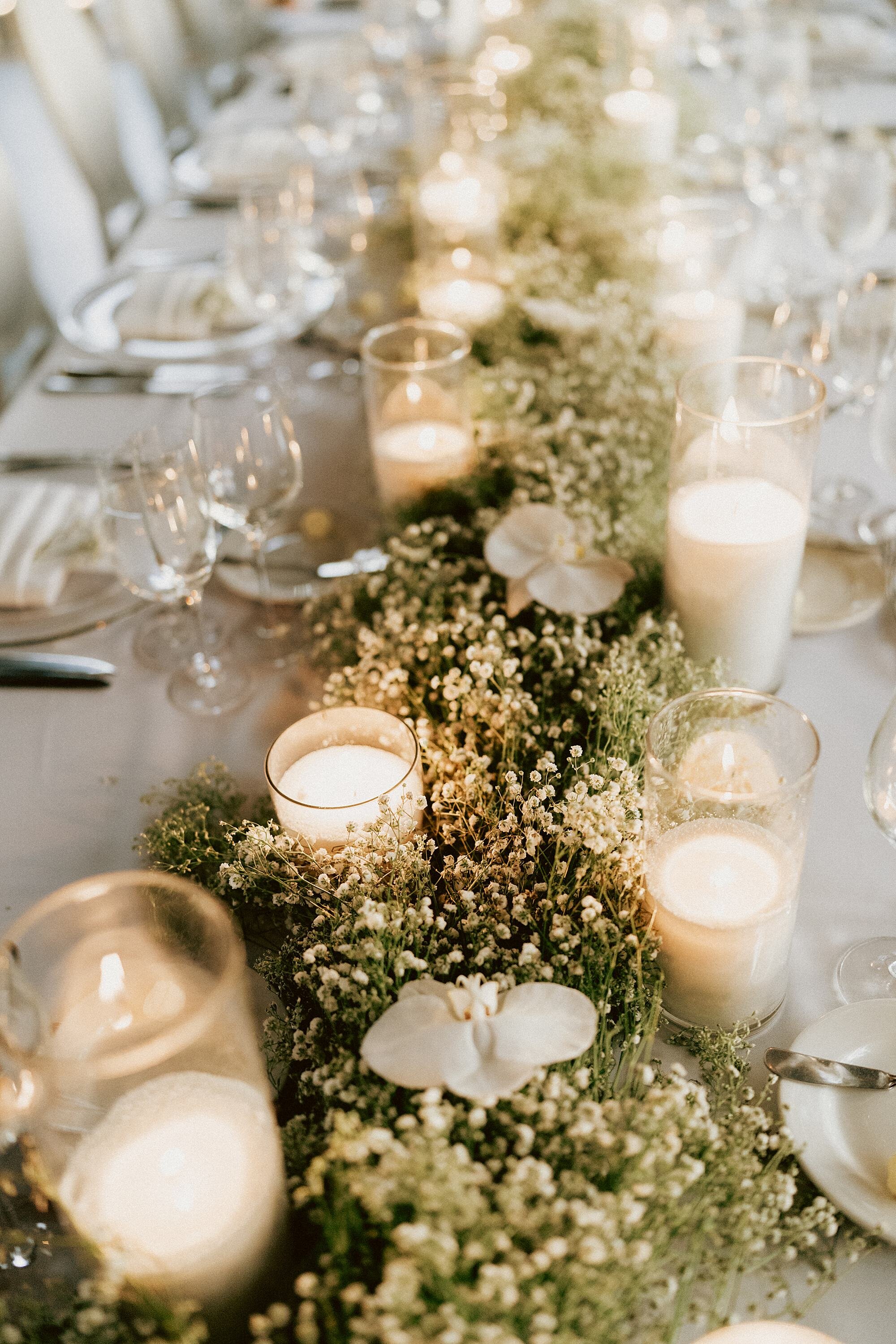 wedding reception inspiration with candles