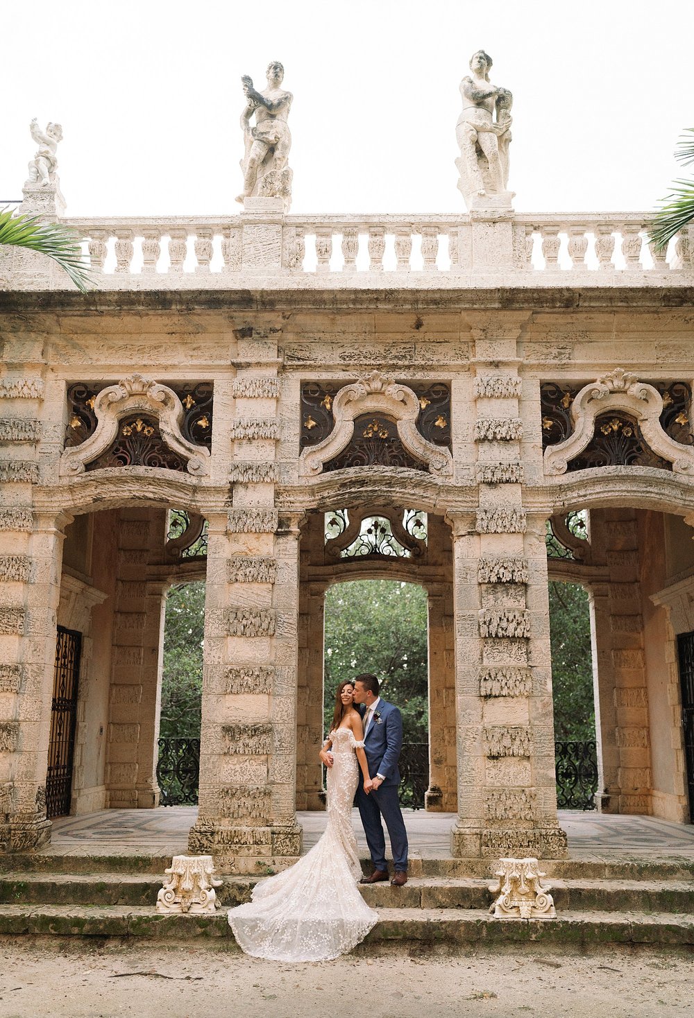 Vizcaya museum and gardens Bride and Groom Photos