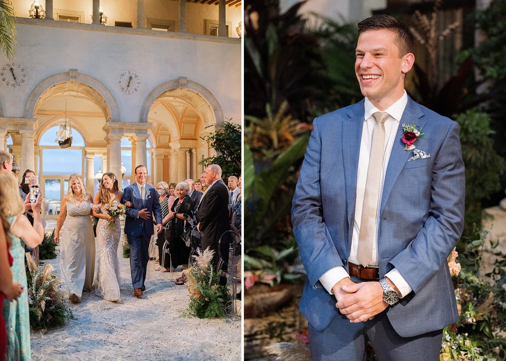 Vizcaya museum and gardens Bride and Groom Wedding Ceremony