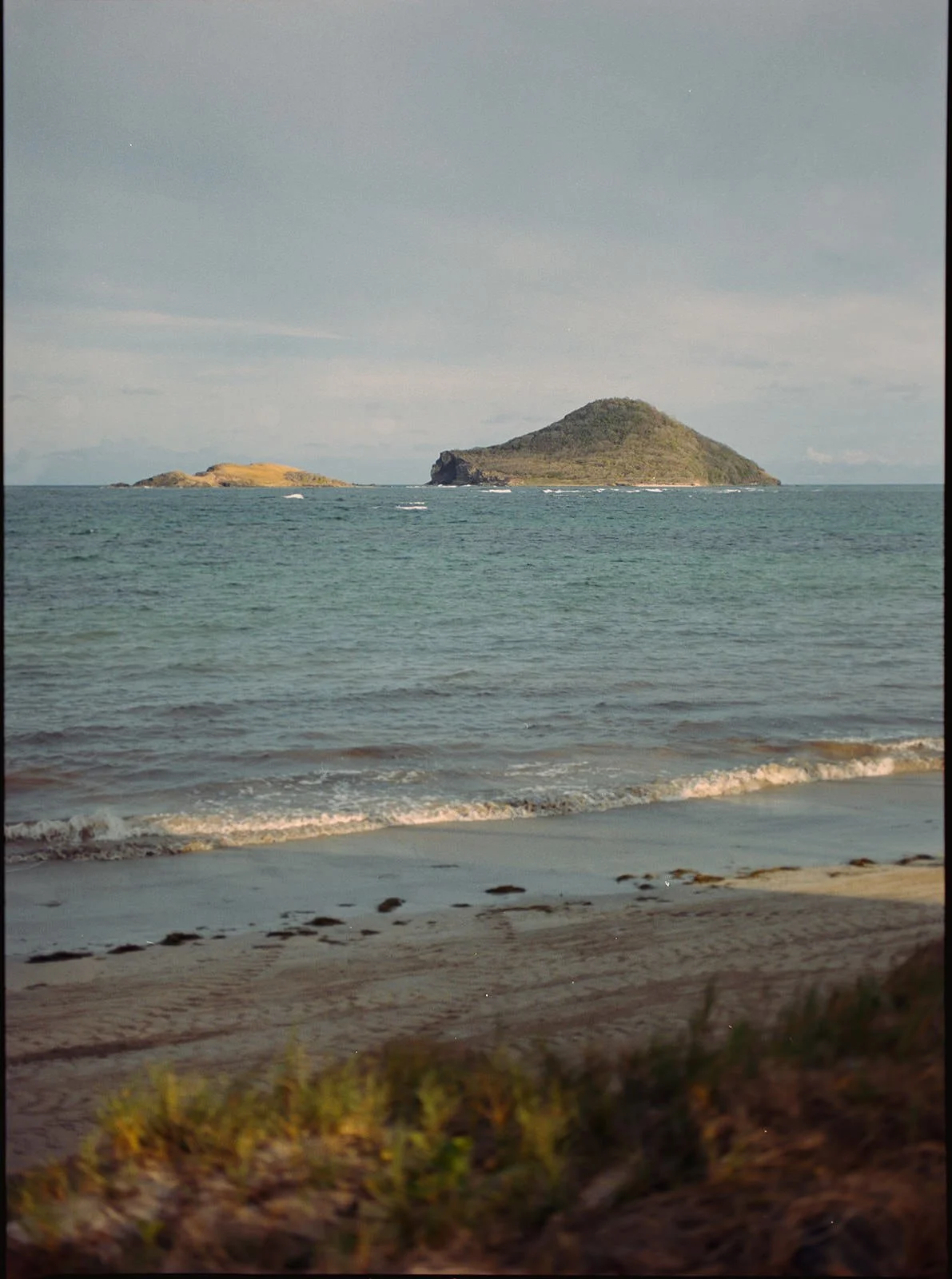 View of a small island off the St. Lucia coast from the wedding venue